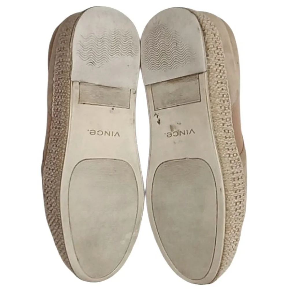 Vince Wilden Espadrille Platform Slip On Sneakers Tan Suede Size 8.5